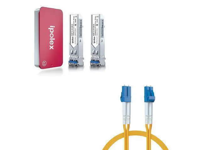 Alt view image 8 of 14 - 2 Pack 1.25G SFP Transceiver and 1 Pack LC to LC Fiber Patch Cable Single Mode Duplex - 5m(16ft) - OS2