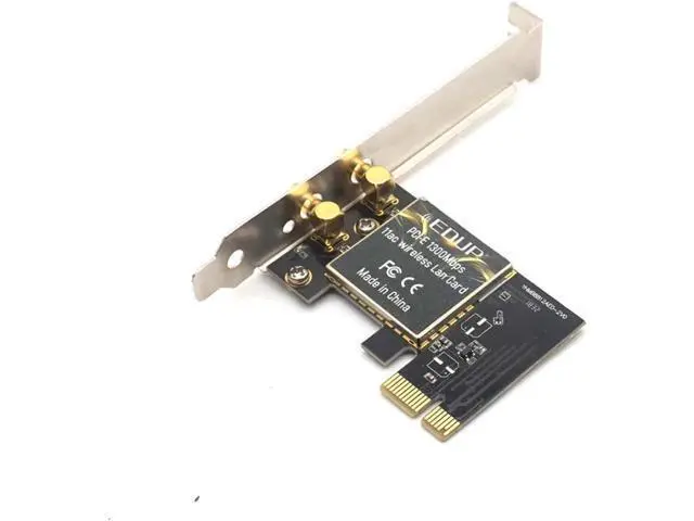 Alt view image 14 of 14 - PC WiFi Adapter PCI Express Wireless PCI Network Card 1300M 802.11ac LAN Network Adapter with 2 Antenna for Laptop PC Wifi Card