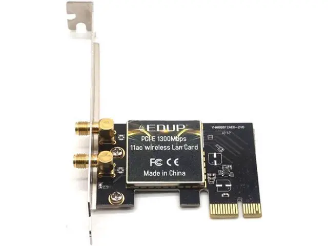 Alt view image 13 of 14 - PC WiFi Adapter PCI Express Wireless PCI Network Card 1300M 802.11ac LAN Network Adapter with 2 Antenna for Laptop PC Wifi Card