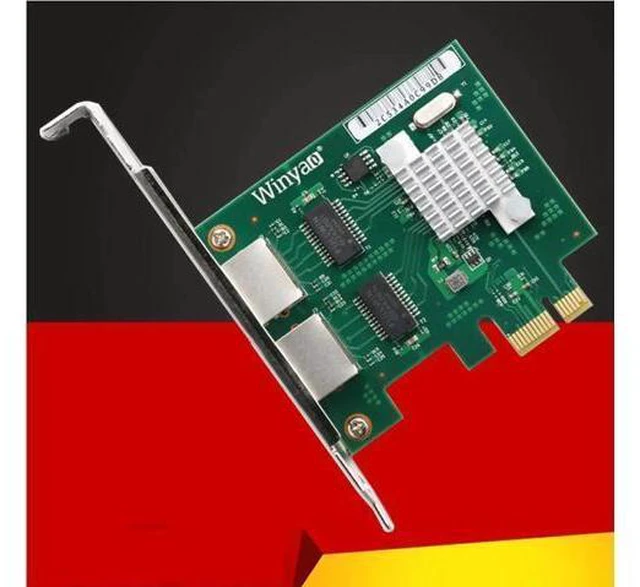 Alt view image 8 of 12 - PCI Express Network Card 10/100/1000Mb 2 Ports RJ45 Network Adapter PCIe PCI-E Gigabit Etherent Network Adapter Lan Card BCM5718