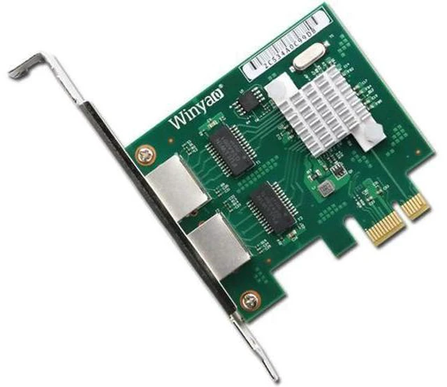 Alt view image 12 of 12 - PCI Express Network Card 10/100/1000Mb 2 Ports RJ45 Network Adapter PCIe PCI-E Gigabit Etherent Network Adapter Lan Card BCM5718