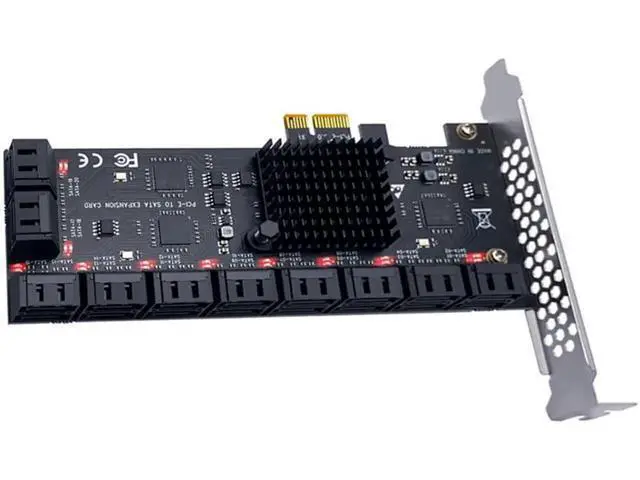 Alt view image 13 of 14 - PCIE SATA Adapter Mining 20/16/12/10/8/6/4 Ports SATA 6Gb to PCI Express Controller Expansion Card PCIe to SATA III Converter for PC 20 Port.