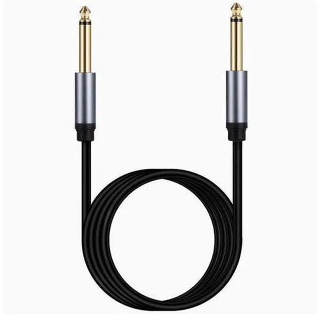 Alt view image 4 of 6 - 6.35 male to male three core mono stereo noise cancellation MONO electric box sound mixer Guitar 6.5mm audio cable 5m