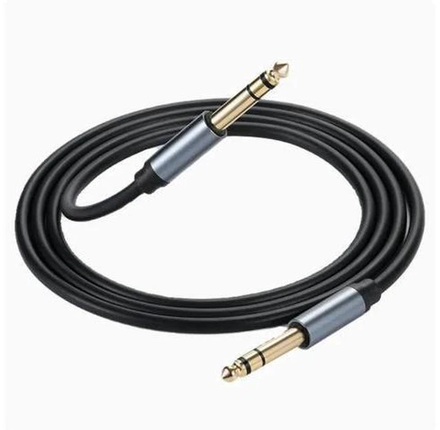 Alt view image 5 of 6 - 6.35 male to male three core mono stereo noise cancellation MONO electric box sound mixer Guitar 6.5mm audio cable 5m