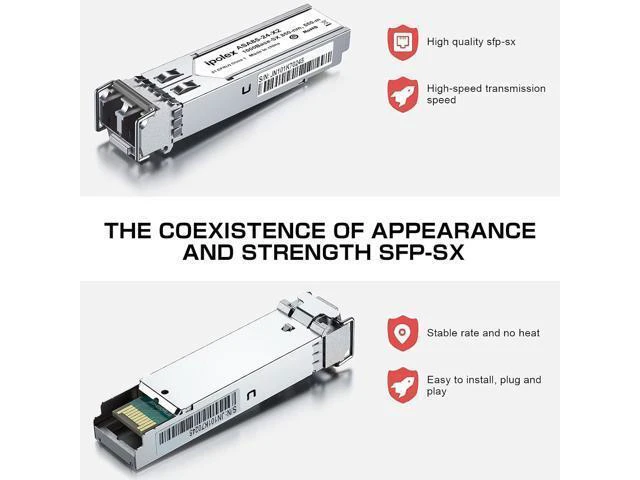 Alt view image 10 of 14 - 1 Pack 1000BASE-SX Transceiver and 1 Pack OM3 LC to LC Fiber Patch Cable Multimode Fiber Duplex - LSZH 20 Meter(66ft)