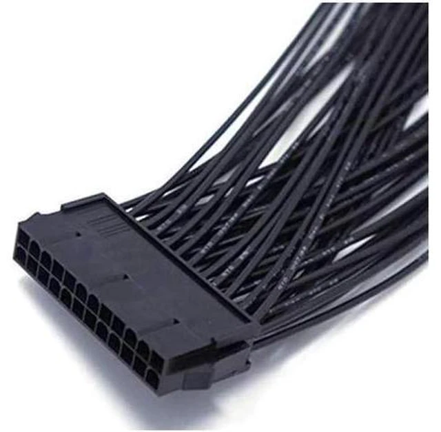 Alt view image 9 of 12 - Aomoproing ATX 24Pin 1 to 2 Port Power Supply Extension Cable PSU Male to Female Splitter 24PIN Extension Cable 32cm