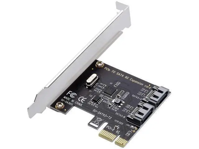 Alt view image 14 of 14 - Aomoproing PCI Express 3.0 (2-Port) Controller Card, PCIe to SATA III 6Gb/s Converter, Supports SSD and HDD, Includes Bracket and 2 SATA Cables