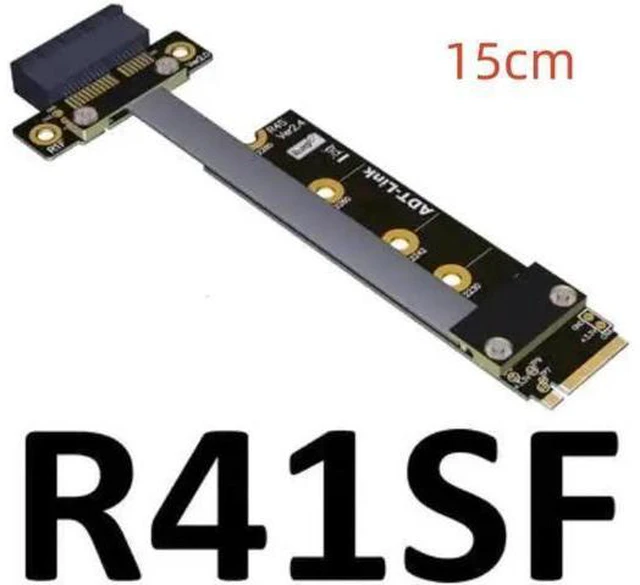Alt view image 5 of 7 - 8G/bps PCIE x1 pci-e 1x 3.0 TO M.2 NGFF NVMe key M Riser Adapter Card Extension Ribbon Cable M2 key-M 1 Pci-express