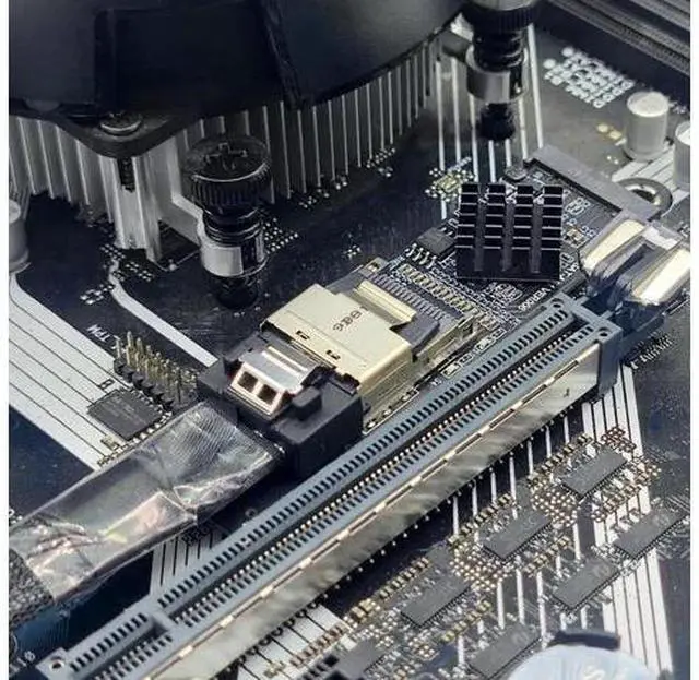 Alt view image 14 of 14 - NEW M.2 NVME to Mini SAS SFF-8087 Expansion Card Support 4 Port SATA3.0 6Gbps HDD SSD SATA Controller SFF8087 to M2 NVME Adapter