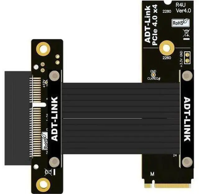 Alt view image 10 of 12 - M.2 NVMe To PCIE 4.0 Extender Riser Adapter For PCIe X4 Slot USB, Wireless LAN, SSD, Capture Cards To M.2( SSD, M-key)extension