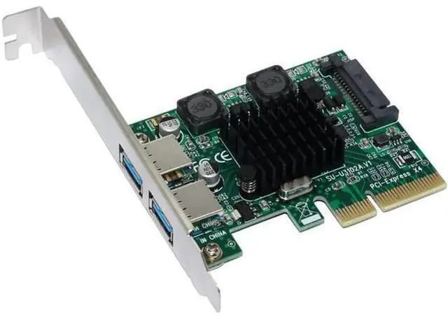 Alt view image 9 of 10 - 3.1 PCI Express Card 2-Ports Superspeed USB 3.1 10Gbps Raiser Adapter PCIE PCI-E 3.0 X4 ASMedia ASM3142 Chipset for Desktop
