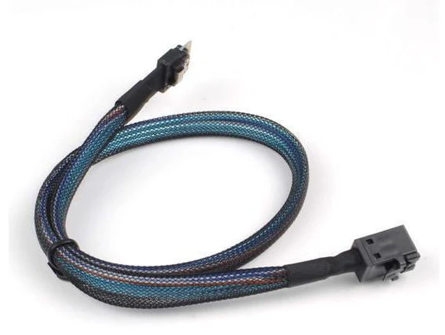 Alt view image 7 of 10 - Heretom 2PCS SFF-8654 to SFF-8643 Cable, Slim SAS SFF-8654 4i 38pin Host to Mini SAS HD SFF-8643 36pin Target Cable 1.5 FT