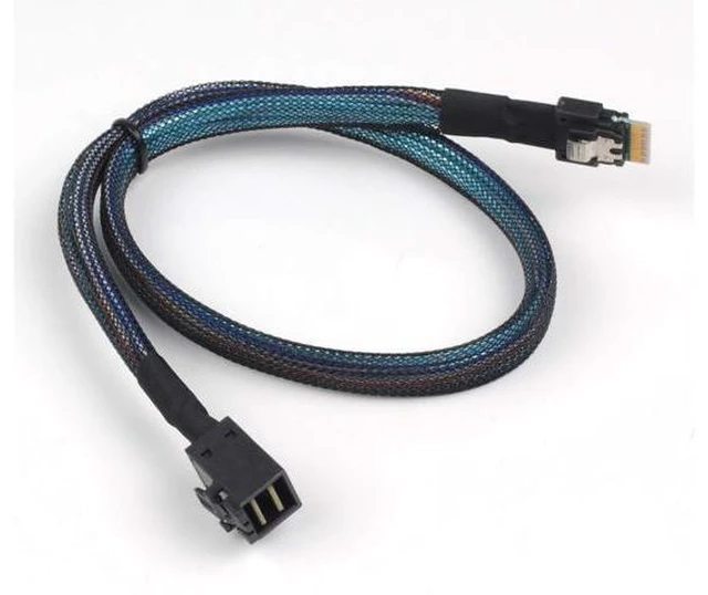 Alt view image 8 of 10 - Heretom 2PCS SFF-8654 to SFF-8643 Cable, Slim SAS SFF-8654 4i 38pin Host to Mini SAS HD SFF-8643 36pin Target Cable 1.5 FT