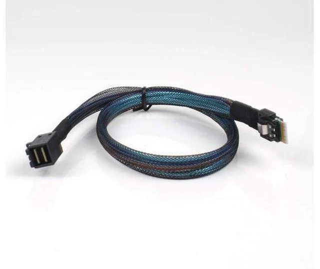 Alt view image 9 of 10 - Heretom 2PCS SFF-8654 to SFF-8643 Cable, Slim SAS SFF-8654 4i 38pin Host to Mini SAS HD SFF-8643 36pin Target Cable 1.5 FT
