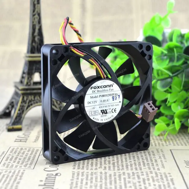 Alt view image 7 of 10 - Compatible for FOXCONN PV801512MSPF 0A 12V 0.40A Vostro 200S 220S 530S 531S 3-Wire Cooling Fan