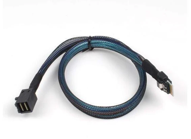 Alt view image 10 of 10 - Heretom 2PCS SFF-8654 to SFF-8643 Cable, Slim SAS SFF-8654 4i 38pin Host to Mini SAS HD SFF-8643 36pin Target Cable 1.5 FT