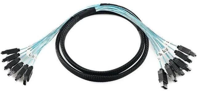 Alt view image 11 of 14 - Aomoproing High Speed 6Gbps 6pcs Set Sata 6 SATA Cable SAS Cable for Server 1M