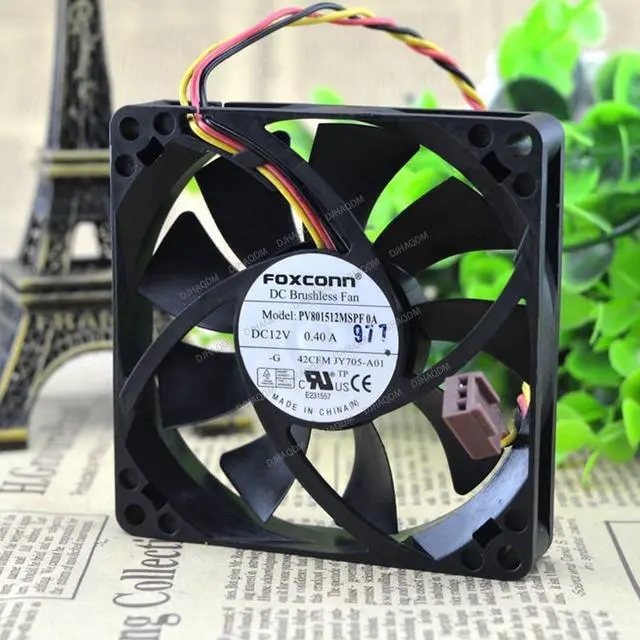 Alt view image 8 of 10 - Compatible for FOXCONN PV801512MSPF 0A 12V 0.40A Vostro 200S 220S 530S 531S 3-Wire Cooling Fan