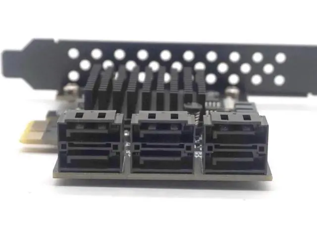 Alt view image 12 of 14 - 8 Ports SATA 3.0 to PCIe Expansion Card PCI Express 8 SATA Adapter 8 Port SATA 3 Converter with Heat Sink 88SE9215 Chip for HDD