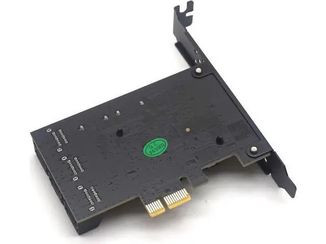 Alt view image 14 of 14 - 8 Ports SATA 3.0 to PCIe Expansion Card PCI Express 8 SATA Adapter 8 Port SATA 3 Converter with Heat Sink 88SE9215 Chip for HDD