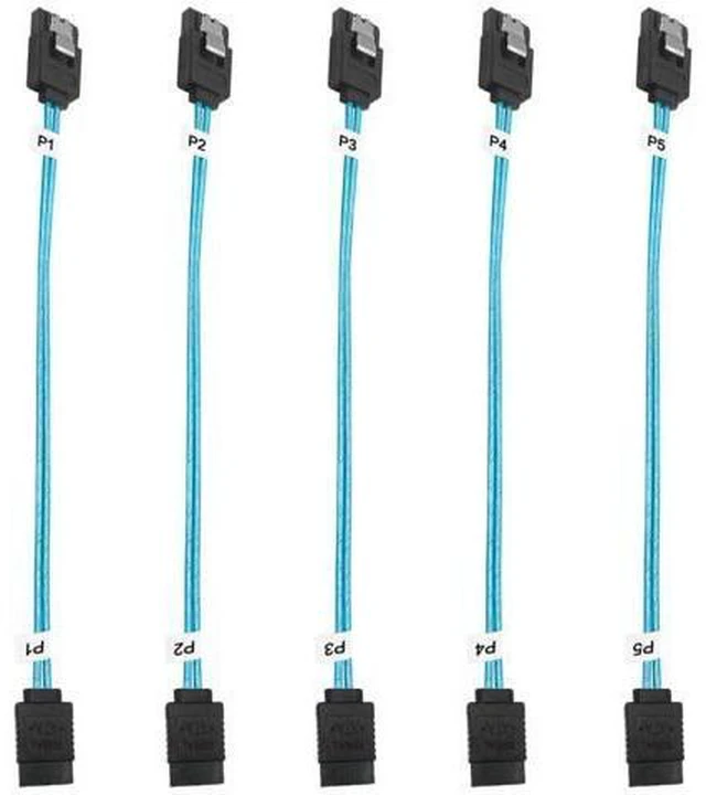 Alt view image 7 of 12 - Aomoproing 5Pack SATA III Cable:8 inch Short-SATA Cable Thin 0.2M, Straight Flexible 6Gb Data with Locking Latch for Hard Drive,SDD, HDD (0.6FT)