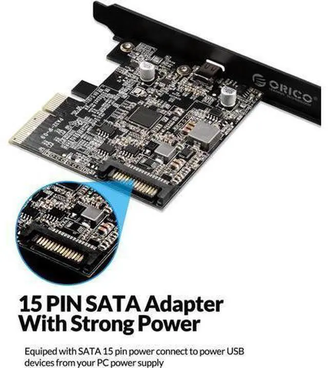 Alt view image 11 of 14 - Type-C USB-C PCI-Express to USB 3.2 20Gbps PCI-E Express Expansion Card Adapter with ASM3242 Chipset for Windows 8/10/Linux