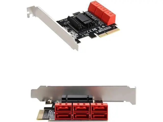 Alt view image 11 of 12 - PCIE PCI-E to 6ports SATA3.0 expansion Card PCI express 4X Gen3 PCI express 6 SATA Adapter SATA3 Converter