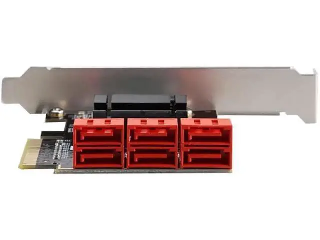 Alt view image 9 of 12 - PCIE PCI-E to 6ports SATA3.0 expansion Card PCI express 4X Gen3 PCI express 6 SATA Adapter SATA3 Converter