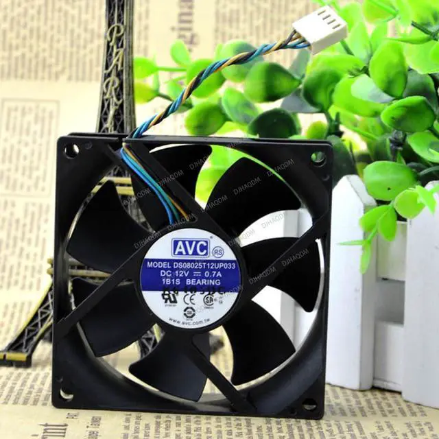 Alt view image 7 of 10 - Compatible for AVC DS08025T12UP033 12V 0.7A 8cm 8025 4-Wire Cooling Fan