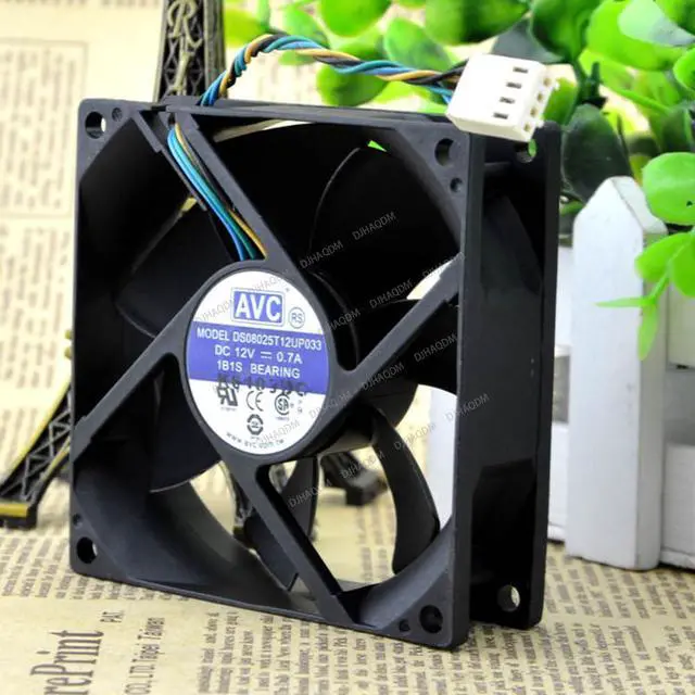 Alt view image 6 of 10 - Compatible for AVC DS08025T12UP033 12V 0.7A 8cm 8025 4-Wire Cooling Fan