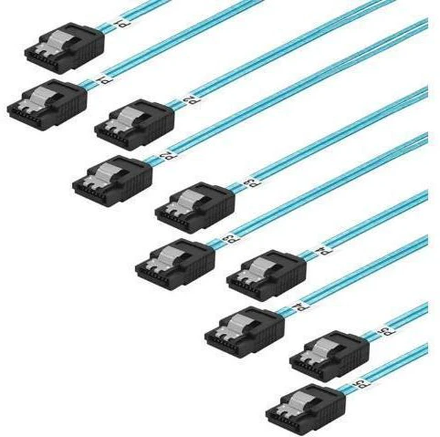 Alt view image 11 of 12 - Aomoproing 5Pack SATA III Cable:8 inch Short-SATA Cable Thin 0.2M, Straight Flexible 6Gb Data with Locking Latch for Hard Drive,SDD, HDD (0.6FT)