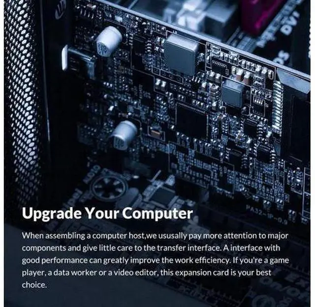 Alt view image 12 of 14 - Type-C USB-C PCI-Express to USB 3.2 20Gbps PCI-E Express Expansion Card Adapter with ASM3242 Chipset for Windows 8/10/Linux