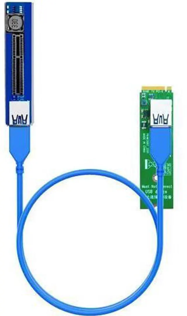 Alt view image 8 of 14 - Aomoproing UEX108 600mm M.2 to PCIe X4 Riser Cable (PCIe 3.0 X1 Speed),for PCIe WiFi Card, M.2 PCIe Card, USB PCIe Card, Sound Card, etc