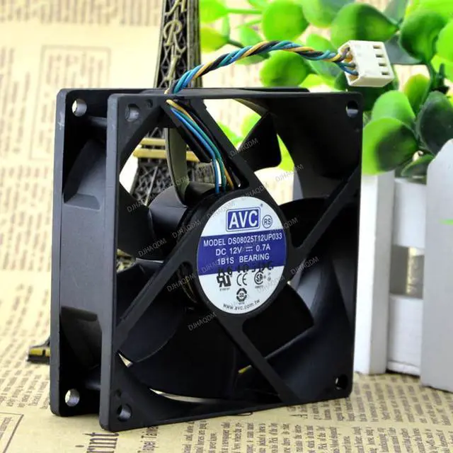 Alt view image 8 of 10 - Compatible for AVC DS08025T12UP033 12V 0.7A 8cm 8025 4-Wire Cooling Fan