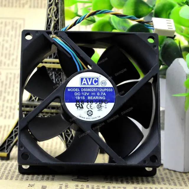 Alt view image 9 of 10 - Compatible for AVC DS08025T12UP033 12V 0.7A 8cm 8025 4-Wire Cooling Fan