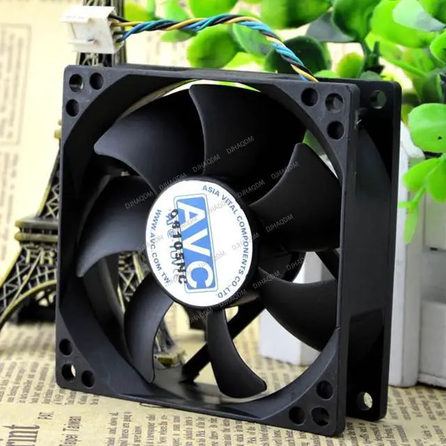 Alt view image 10 of 10 - Compatible for AVC DS08025T12UP033 12V 0.7A 8cm 8025 4-Wire Cooling Fan