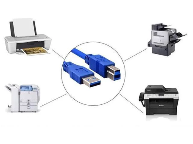 Alt view image 12 of 14 - Aomoproing USB 3.0 Cable - Type A-Male to Type B-Male - 16 Feet (5 Meters) - Round Blue