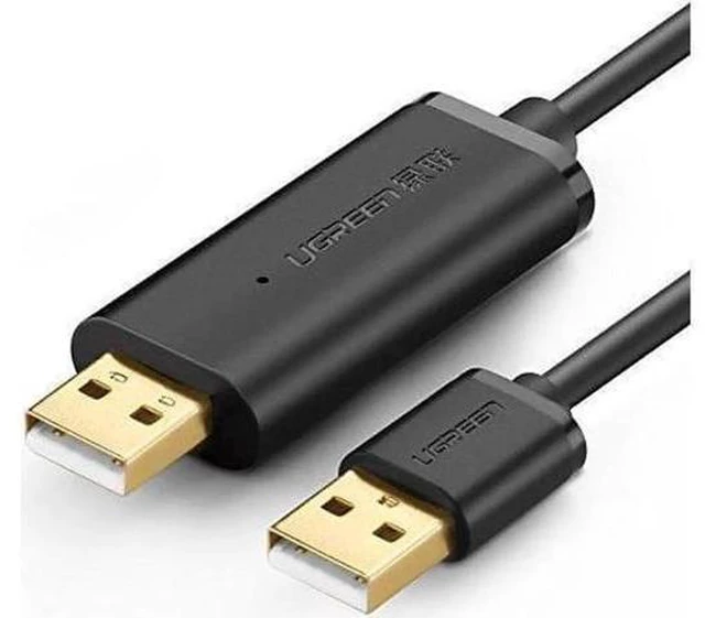 Alt view image 5 of 8 - Aomoproing UGREEN USB Data Transfer Cable USB 2.0 Transfer Data Easy Link Cable for Windows Mac Data transferring from PC to PC Black 2m