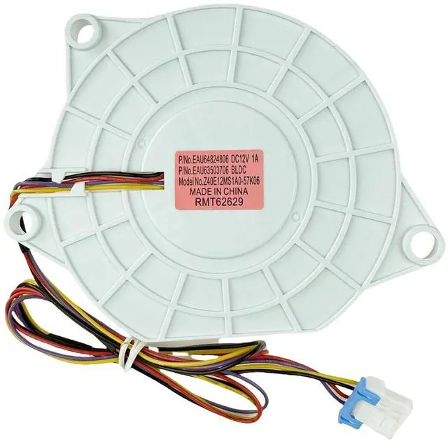 Alt view image 13 of 14 - EAU63503706 (OEM) Refrigerator Evaporator Fan Motor for LG Refrigerator. DC12V 1A Refrigerator Freezer Damper DC Fan Motor, 2-Years Warranty