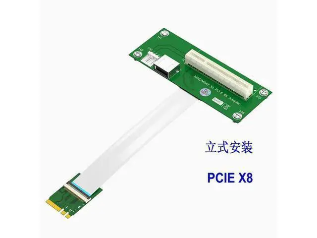 Alt view image 2 of 2 - Desktop PCIE 8X adapter card Mini-motherboard NGFF M.2 to PCI-E wireless card extension cable