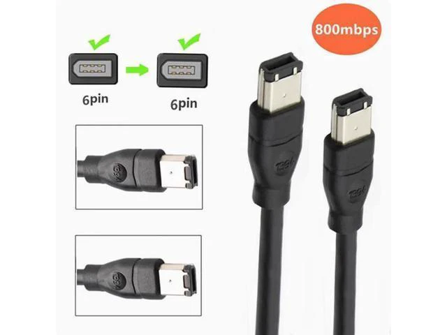 Alt view image 2 of 2 - IEEE400 1394 Firewire USB AM to 6P cable USB to 1394 sound card connection Six to six, 1394 lines 3m
