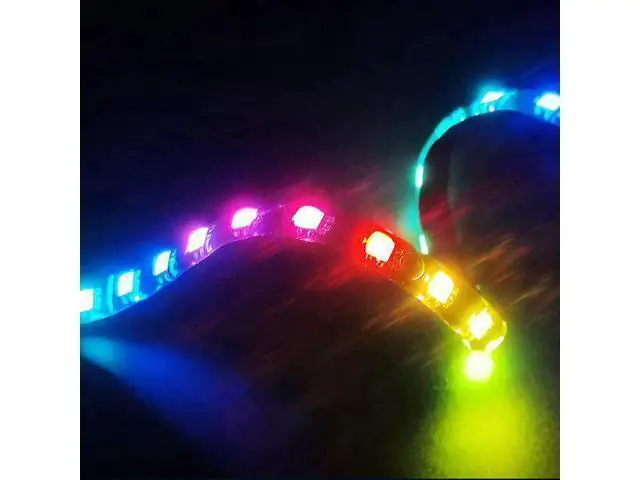 Alt view image 10 of 14 - 5V ARGB Chassis Light Strip Small 4Pin PC Case LED Light Bar SATA 3PIN Desktop Computer RGB Lamp Decoration
