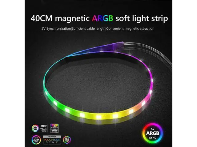 Alt view image 12 of 14 - 5V ARGB Chassis Light Strip Small 4Pin PC Case LED Light Bar SATA 3PIN Desktop Computer RGB Lamp Decoration