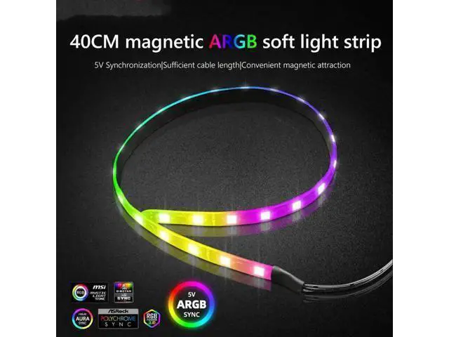 Alt view image 14 of 14 - 5V ARGB Chassis Light Strip Small 4Pin PC Case LED Light Bar SATA 3PIN Desktop Computer RGB Lamp Decoration