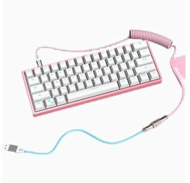 Alt view image 7 of 8 - Navigation cable mechanical keyboard cable Customized cable TYPE-C interface coil spring data cable extends the navigation plug