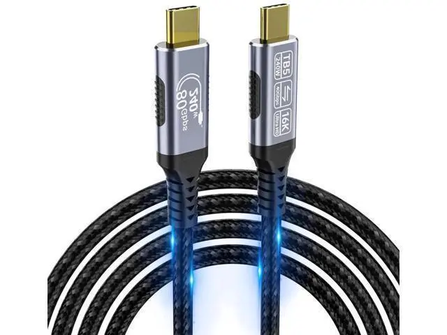 Alt view image 8 of 14 - high speed usb c cable Compatible with Thunderbolt 5,Thunderbolt 4/3,80 Gbps Data Transfer,USB 5 Cable 3.3ft, Supports 16K/Dual8K usbc video cable, 240W/100W Charging usb-c usb-c monitor cable