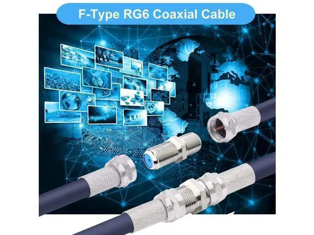 Alt view image 11 of 12 - Aomoproing F81 Coaxial Cable Connector 3GHz F-Type RG6 Cable Extension Adapter (Pack of 10, Silver)