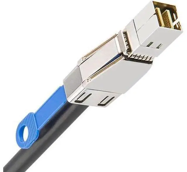 Alt view image 11 of 14 - Mini SAS HD SFF 8644 To SATA Cable 180 degree 4 port 7Pin, Mini SAS HD SFF-8644 to 4 SATA 7pin 12GB for Hard Disk Data Server