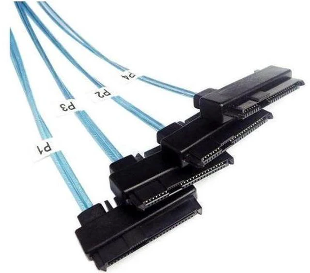 Alt view image 8 of 14 - Aomoproing 36P Mini SAS SFF-8087 Host to 4 SFF-8482 Target SAS Hard Disk and SATA Cable 3.3ft/1m