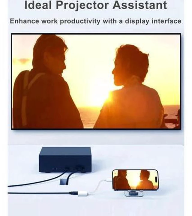 Alt view image 12 of 14 - USB C to HDMI Adapter for iPhone 16 15 to TV 4K Sync Screen Connector Cable Type C Digital AV Adapter for TV/Projector/Monitor No Power Needed